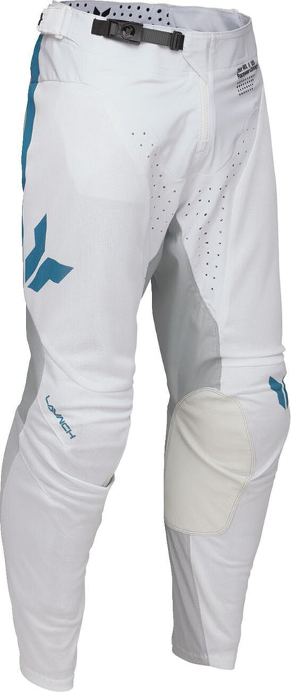 THOR LAUNCHMODE VENTED Raid MX Pants WHITE/GREY 2025 Model