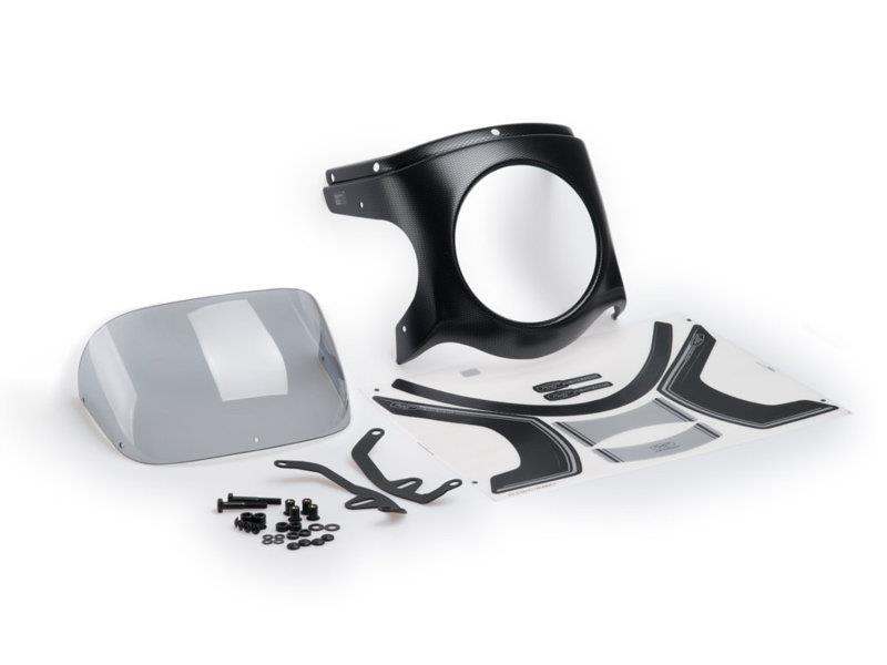 Puig Retro Carbon Look Semi Fairing And Screen 180mm Light Smoke 7014W