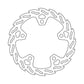Moto-Master Flame Fixed Brake Rotor For Harley FLHX 1923 2021-2025 Silver 110896