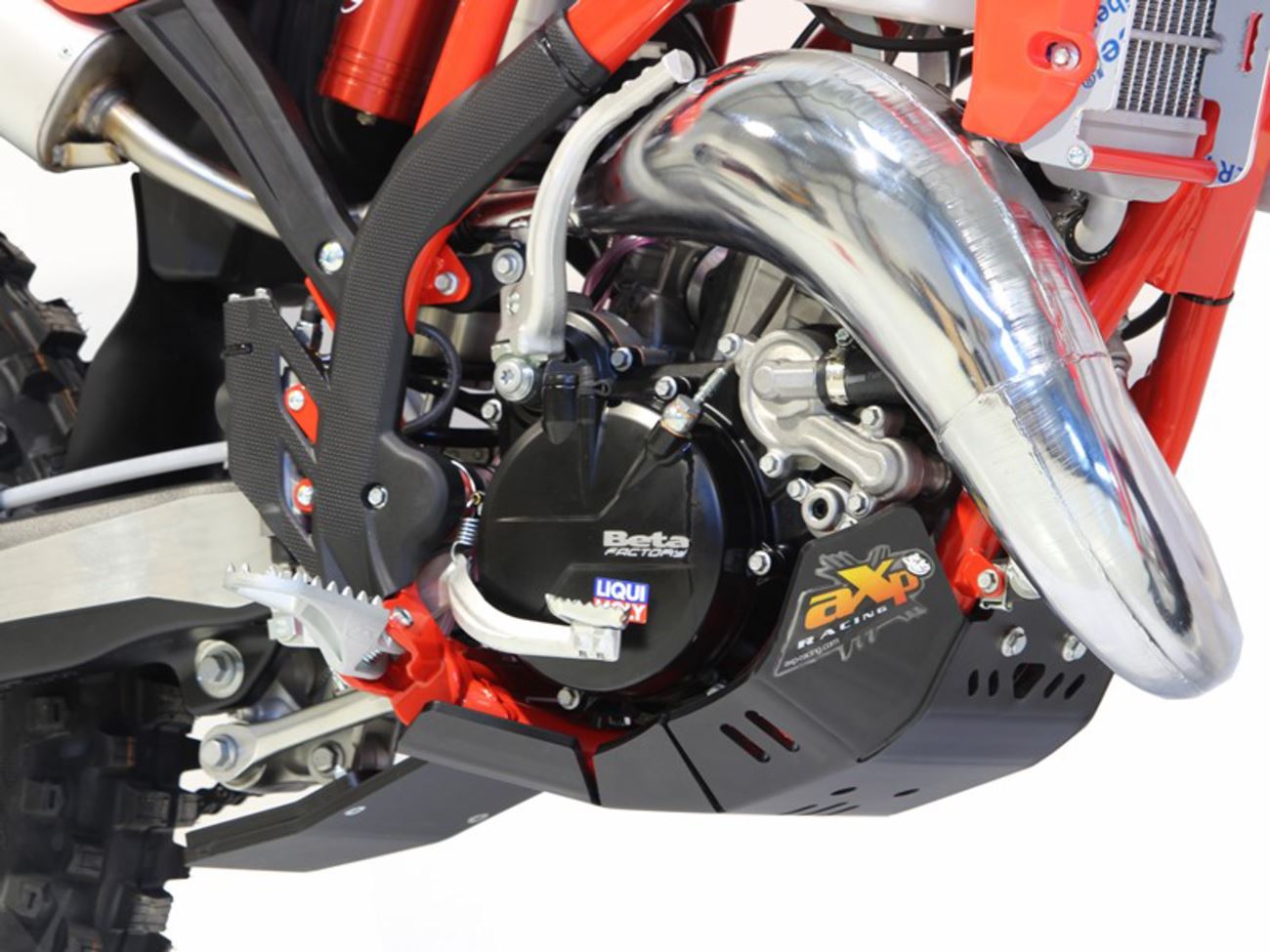 AXP Racing Xtrem Skid Plate For Beta RR 125 2023-2025 Black Full Coverage AX1685