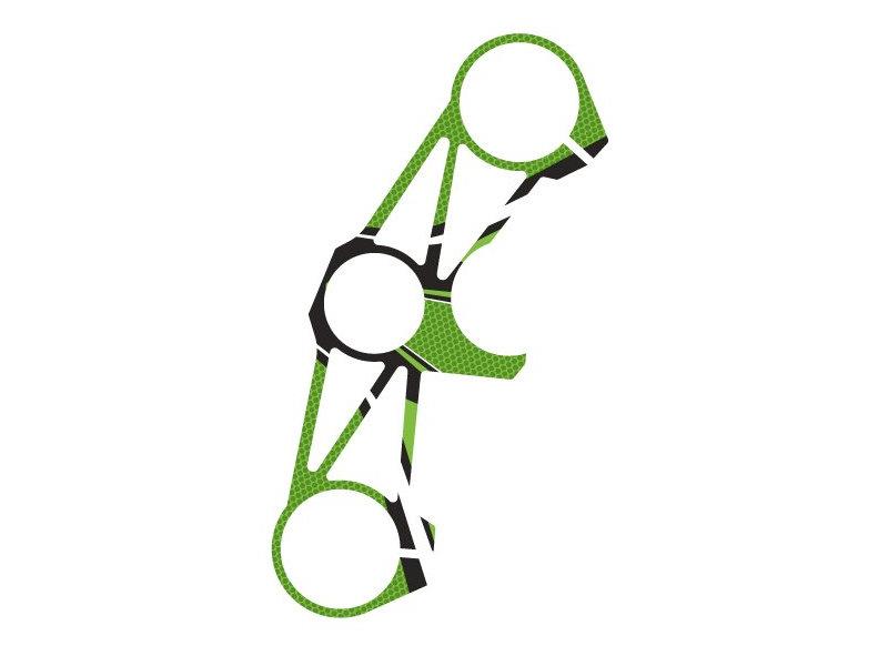 PUIG Radikal Yoke Protector Green for Kawasaki ZX-6R 636 13-23 3478V