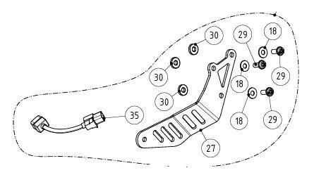 Akrapovic Bracket Black Aluminum Mount Kit For Yamaha MT-09 2021-2024 P-Hf1624