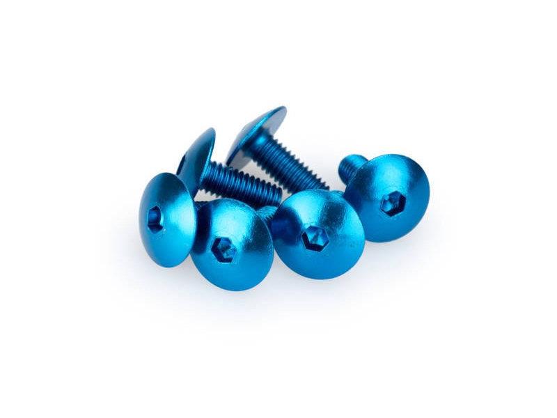PUIG M6 Domed Screws 15mm x 6 Blue Universal 0611A