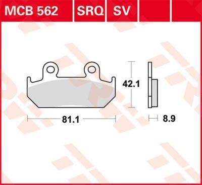 Trw SV Series Sindered Brake Pads For Honda CBR 600 F 1986-1994 MCB562SV