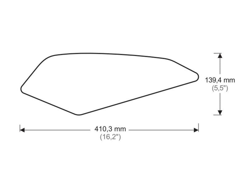 PUIG Side Tank Pad Protector Black for BMW R1200 RS 15-18 20064N