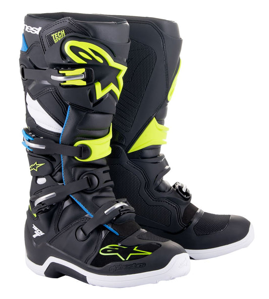 Alpinestars Tech 7 Boots Black Blue Yellow