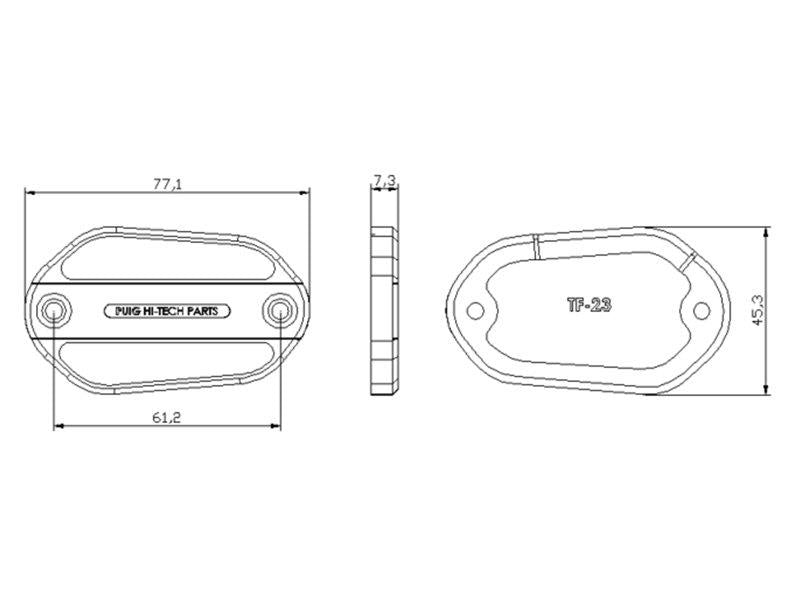 Puig Brake Liquid Tank Cover Silver 9423H