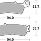 Sbs RSI Offroad Racing Sintered Brake Pads For Yamaha YZ 125 2019-2027 965RSI
