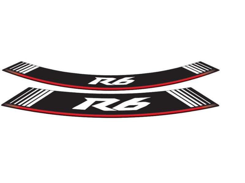 PUIG Wheel Rim Stickers Silver for Yamaha YZF R6 99-20/R6 Race 22-24 5530P
