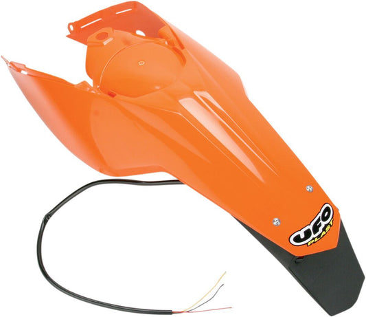 UFO ENDURO REAR FENDER W/SIDE PANELS & LED-LIGHT KTM SX/SX-F/EXC ORANGE KT03097-127