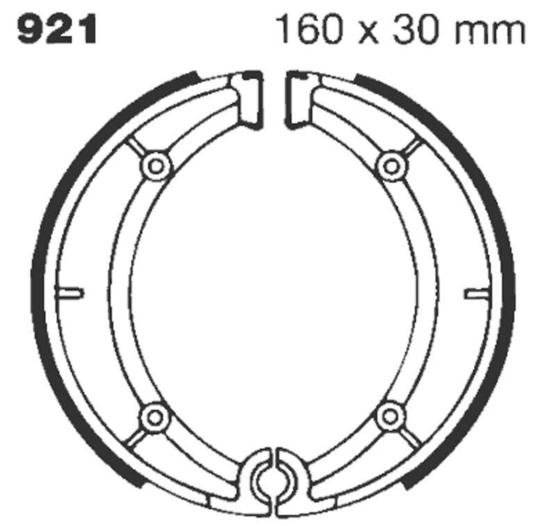 EBC Standard Brake Shoes For Aprilia CLASSIC 125 1980-2001 Set 921