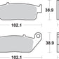Sbs HS Street Excel Sintered Front Brake Pads For Honda VT 1300 CX 88-22 627HS