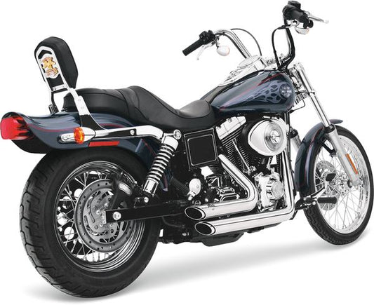 Vance & Hines Shortshots Staggered Exhaust System SS Chrome For HD FXDXO 1450 91-05 17213