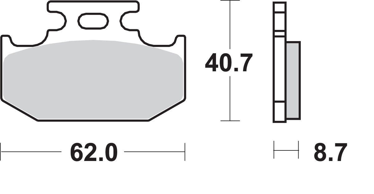 Sbs HF Street Ceramic Organic Brake Pads For Yamaha XSR 125 1990-2024 632HF