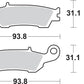 Sbs SI Offroad Sintered Brake Pads For Yamaha YZ 250 X 2007-2022 Set of 2 840SI
