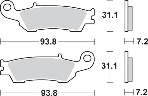Sbs SI Offroad Sintered Brake Pads For Yamaha YZ 250 X 2007-2022 Set of 2 840SI