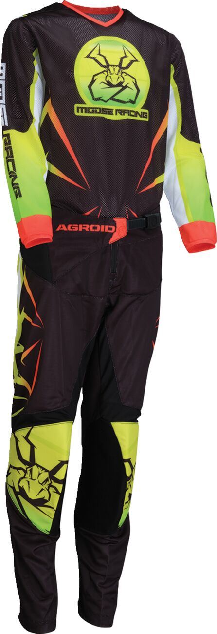 Moose Racing Jersey Youth Agroid Mesh Hi-Viz/Black