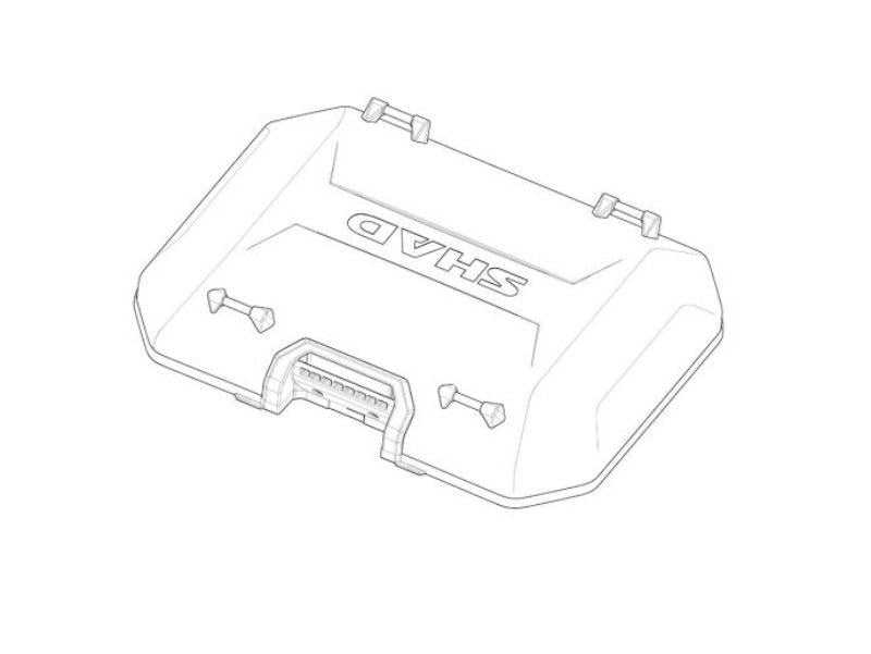 SHAD BLACK ALUMINIUM COVER TERRA TOP CASE TR37/ TR48 203471RB
