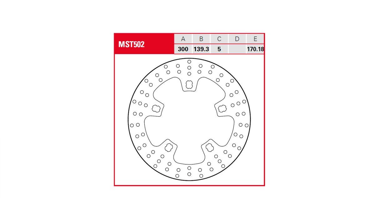 Trw Brake Rotor Fixed Round For Harley Davidson FLHTCU 1750 2007-2019 MST502