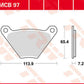 Trw All Round Sintered Metal Brake Pads For Harley FXE 1340 1974-1984 MCB97