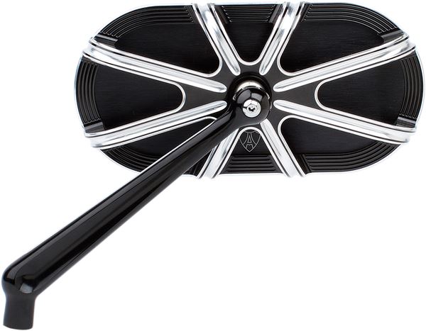 Arlen Ness Caged Series Mirror Black Aluminum Screw-In Left 13-160