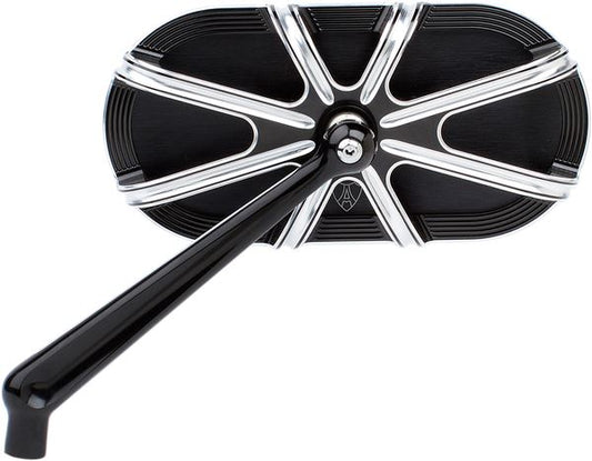 Arlen Ness Caged Series Mirror Black Aluminum Screw-In Left 13-160