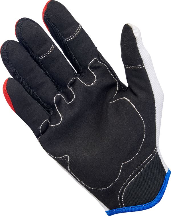 Biltwell Motorcycle Gloves Moto Red/White/Blue