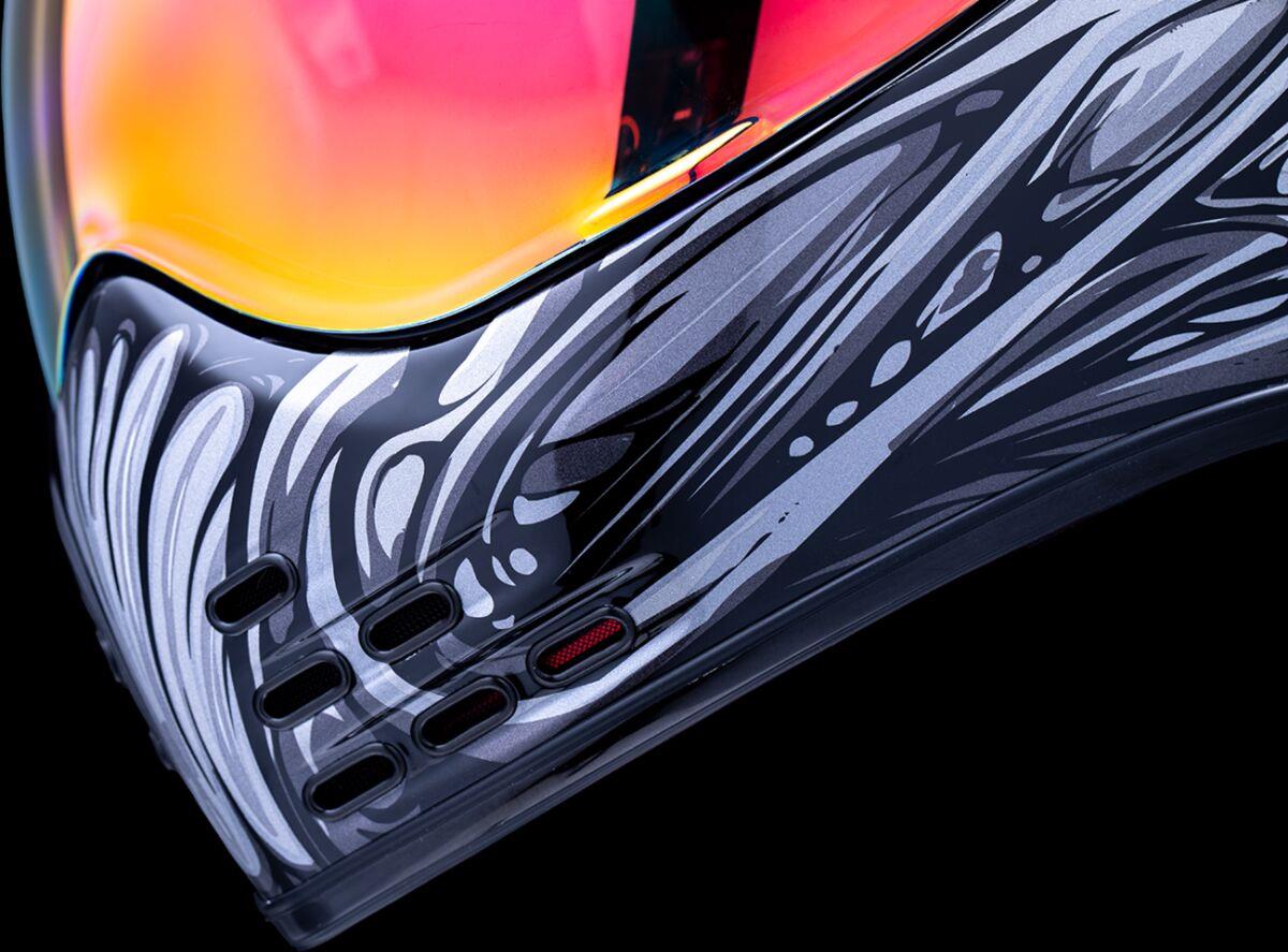 ICON Domain™ Silver Motorcycle Helmet