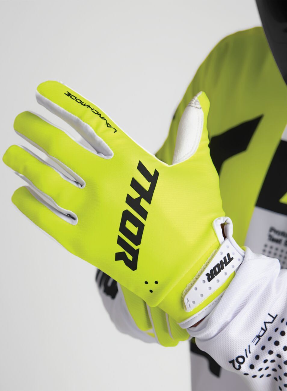 THOR Launchmode Gloves White/Green