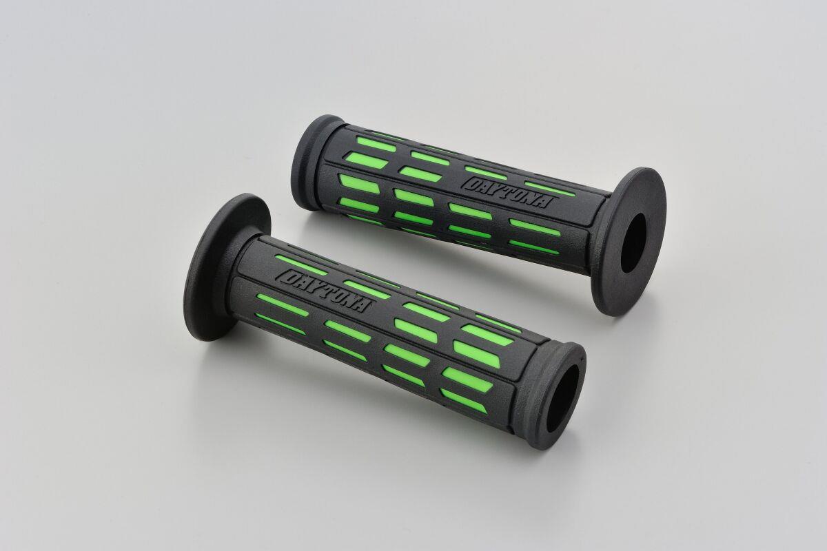Daytona Grippy Grip GGD-Tapered-SP Handlebar Grips Green 22.2mm Pair 25166