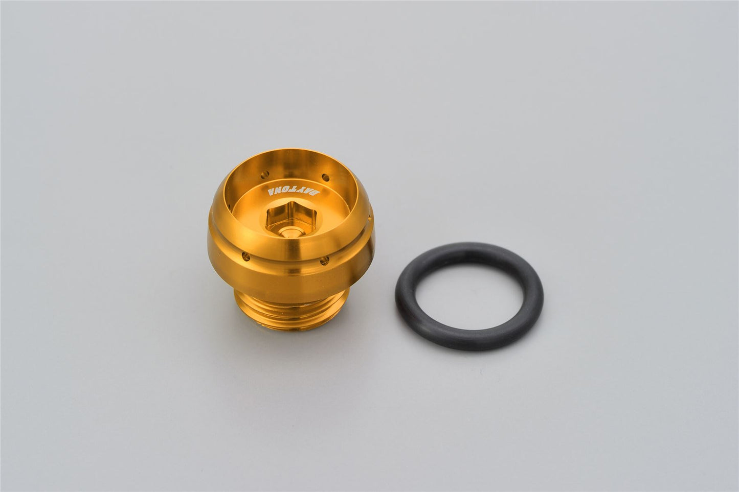 Daytona Bullet Oil Filler Cap M20xP2.5 Gold Aluminum with O-ring & Wire-lock 98401