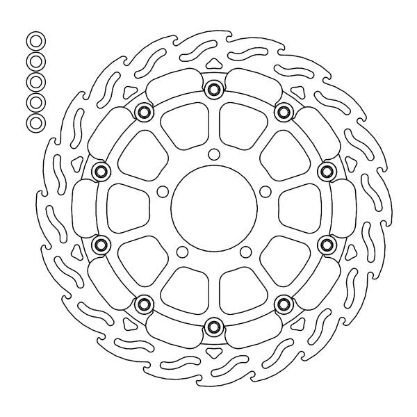 Moto-Master Floating Rotor For Triumph Bonneville 1200 T120 2009-2024 112270