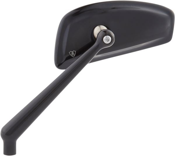 Arlen Ness Tearchop Mirror Black Anodized Stainless Steel Screw-In Left 510-004