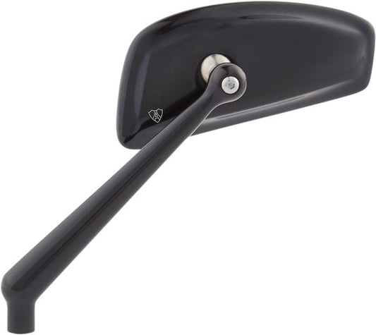 Arlen Ness Tearchop Mirror Black Anodized Stainless Steel Screw-In Left 510-004
