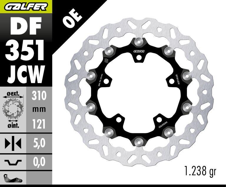 Galfer Brake Rotor FLOATECH WAVE For Suzuki V-STROM 800 DE 2005-2026 DF351JCW
