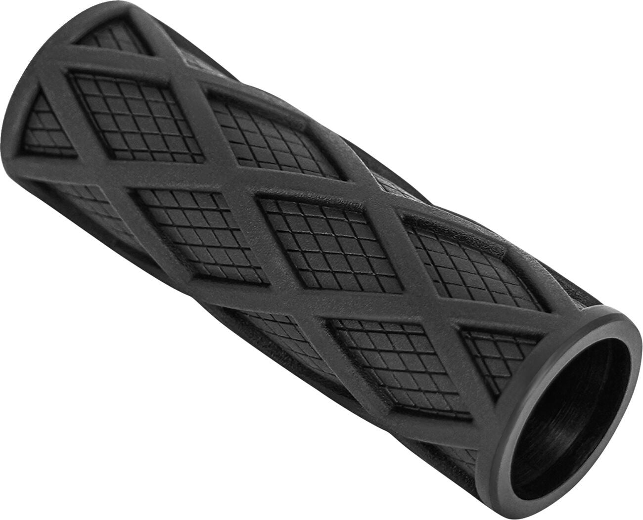 Arlen Ness Diamond Footpegs Black Rubber Knurled Pair Optimum Traction 400-064