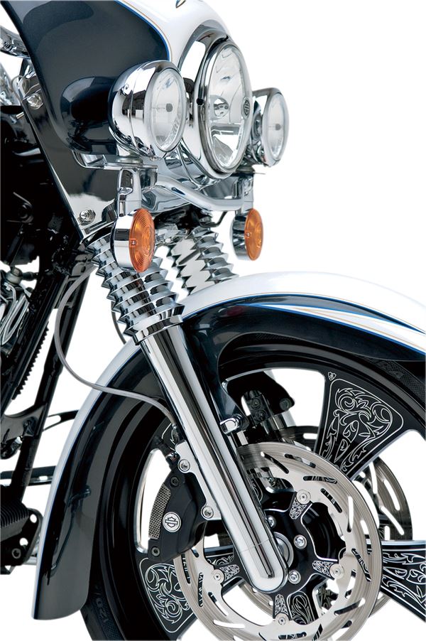 Arlen Ness Dual-Disc Hot Legs Fork Dual Black For HD FLTRXSE 1977 00-24 40-513