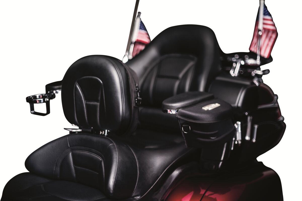 Kuryakyn Plug-N-Go Driver Backrest For Honda GL 1800 2001-2017 Black KUR8931