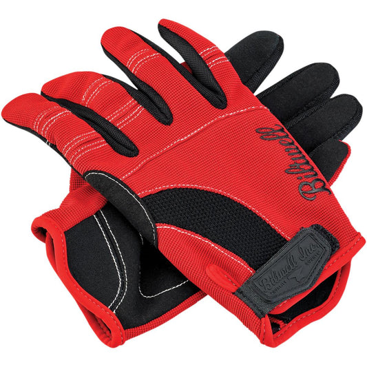 Biltwell Moto Motorcycle Gloves Red Black White Cafe Racer V-Twin Cruiser