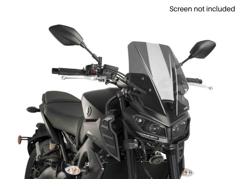 PUIG New Generation Sport Screen Matt Black for Yamaha MT-09/SP 17-20 9507J