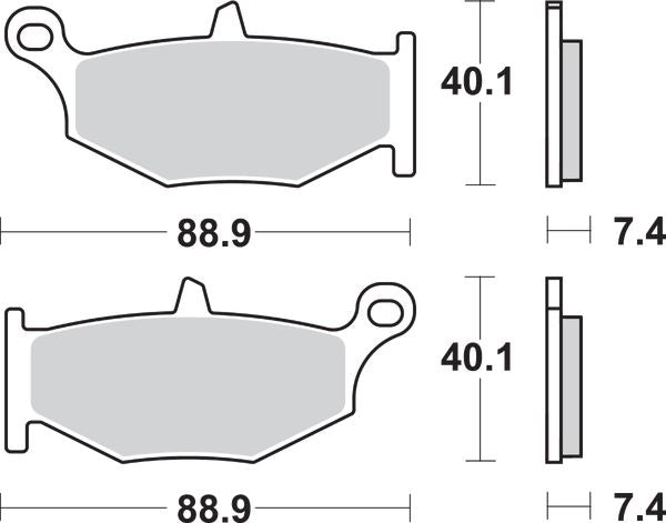 Sbs LS Street Excel Sintered Rear Brake Pads For Suzuki DL 1050 XT 06-25 833LS