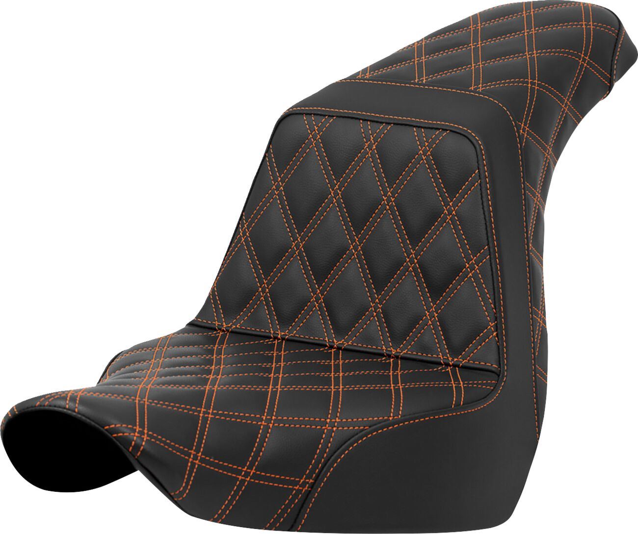 Saddlemen Lattice Orange Stitch Step-Up Seat For HD FXLRS 1923 18-24 818-29-17503