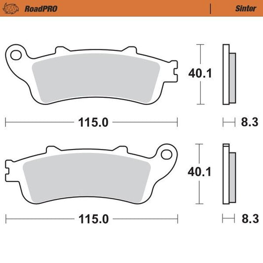 Moto-Master RoadPRO Sinder Brake Pad Rear For Honda VT 1300 CX 1997-2017 405202
