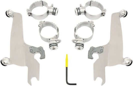 MEMPHIS SHADES Windshield Mounting Kit Silver Complete MEK1988