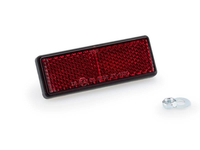 PUIG Number Plate Reflector 7.5 X 2.5cm Red Universal 5729R