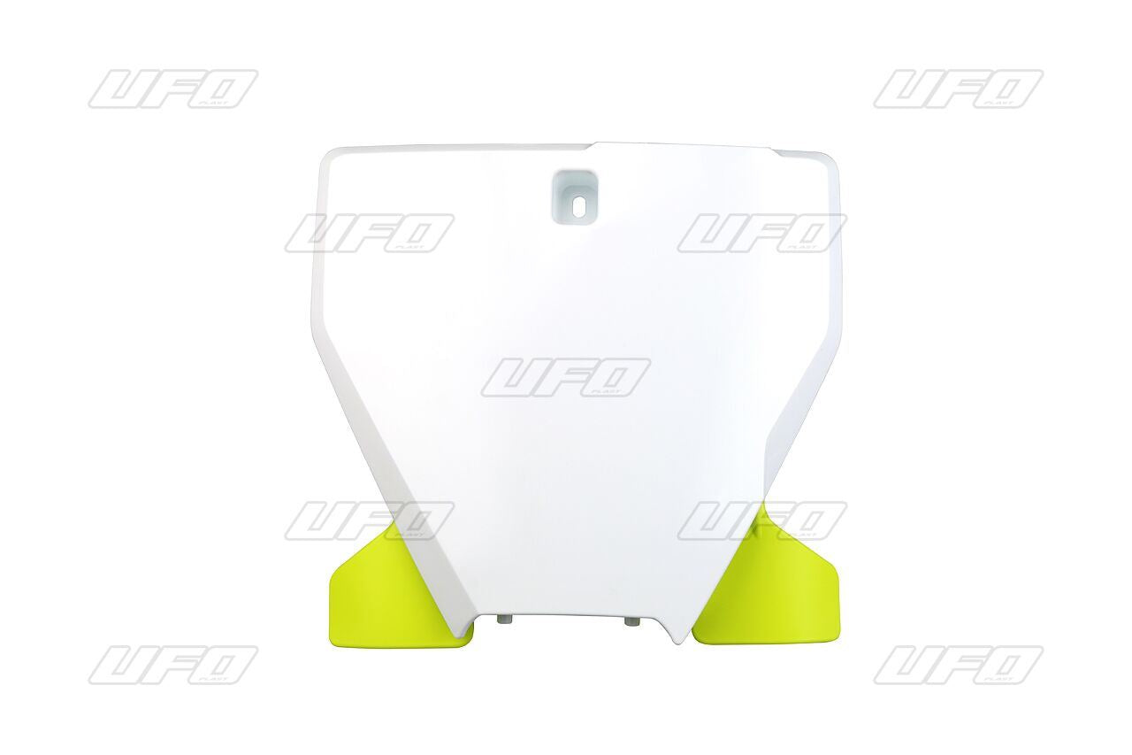 UFO Front Plate For Husqvarna TE 250 I FE 350 19-23 W/Guide White HU03395040