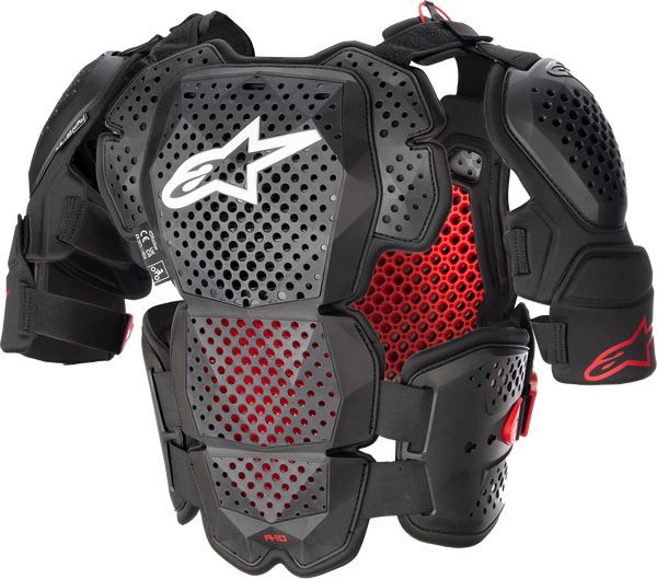 Alpinestars A-10n V2 Full Chest Guard Roost Red Black Grey