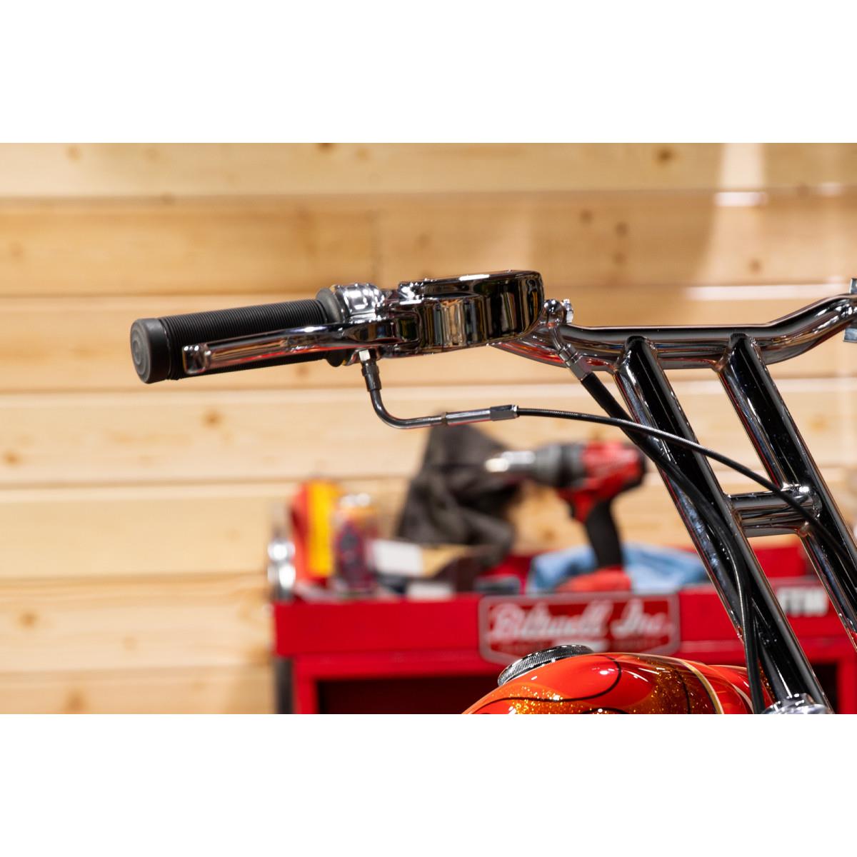 Biltwell Cast Whiskey Throttle 1" Single - Polished For V-Twin Motorcycle