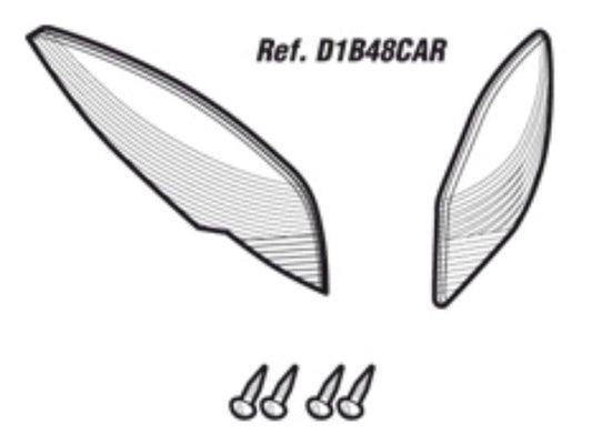 SHAD SH48 Replacement Reflectors (Clear) D1B48CAR
