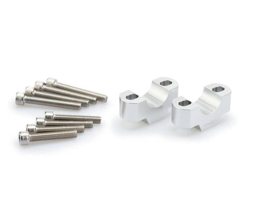 Puig 20mm Handlebar Risers For 29mm Bars Silver 7631H